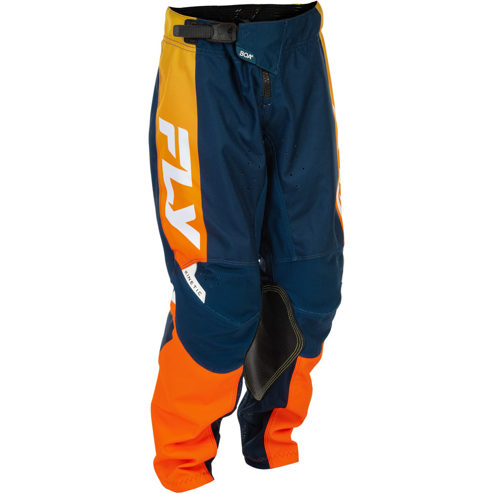 Fly Racing Youth Kinetic Jersey & Pant Combo - Navy with Orange