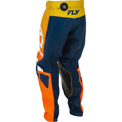 Fly Racing Youth Kinetic Jersey & Pant Combo - Navy with Orange