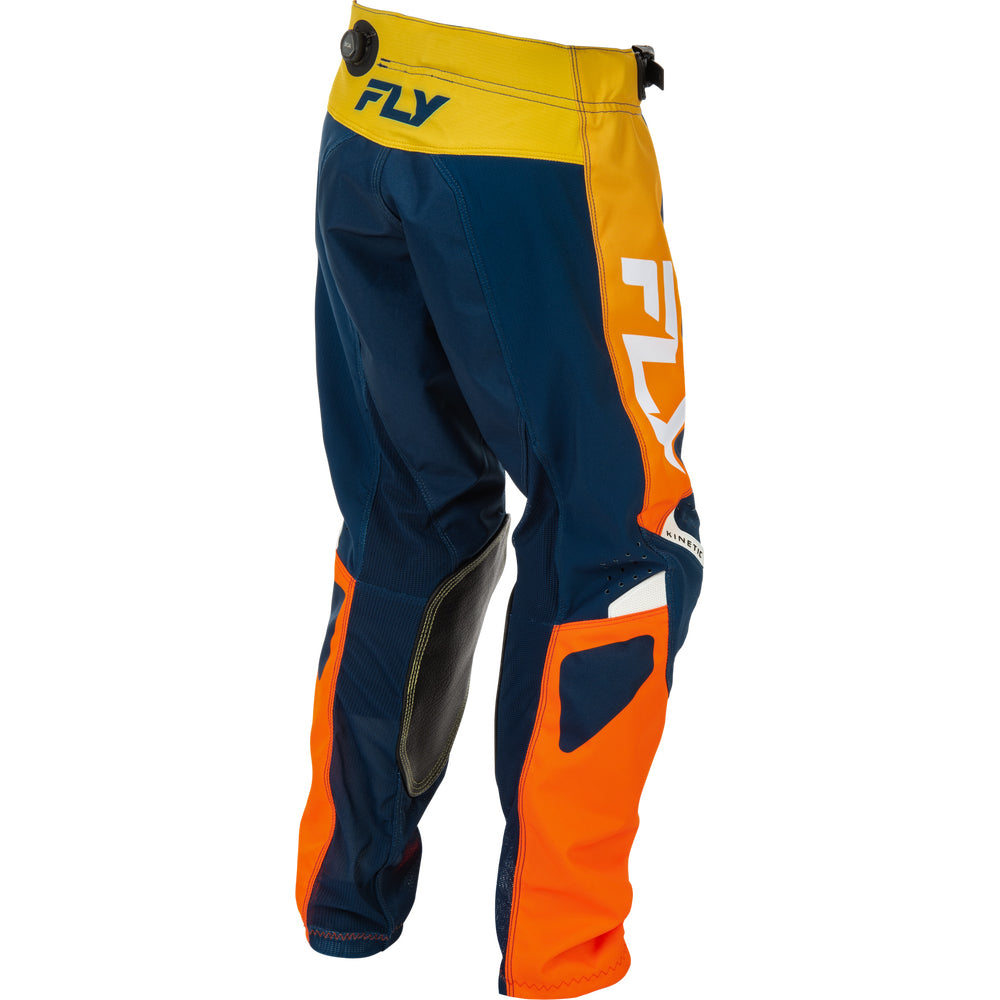 Fly Racing Youth Kinetic Jersey & Pant Combo - Navy with Orange