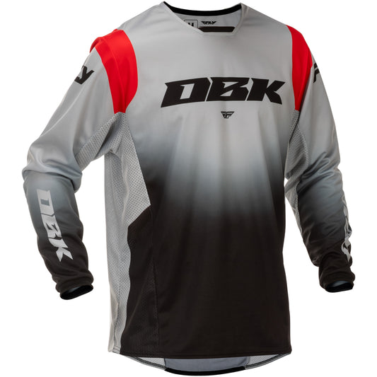 Fly Racing Kinetic dbk Jersey - Grey, Black with Red