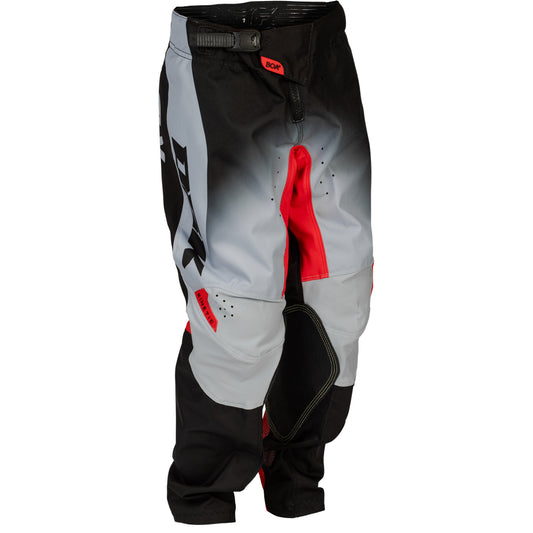 Fly Racing Youth Kinetic dbk Pants - Grey, Black with Red