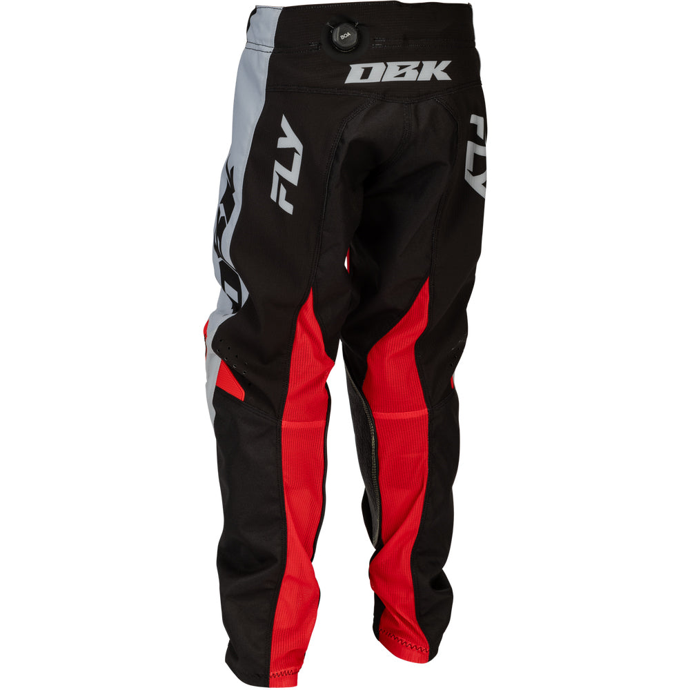 Fly Racing Youth Kinetic dbk Jersey & Pant Combo - Grey, Black with Red