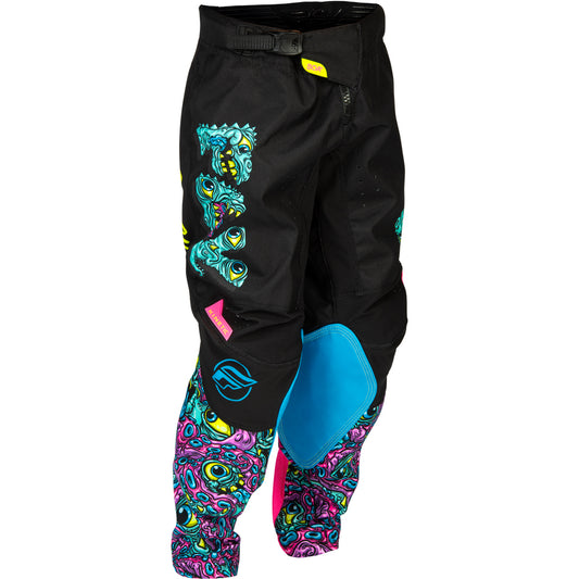 Fly Racing Youth Kinetic Pants - Mutant - Black with Muli-Color