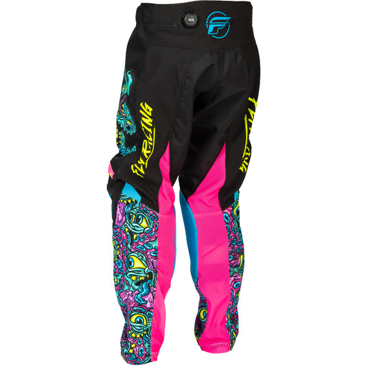 Fly Racing Youth Kinetic Pants - Mutant - Black with Muli-Color