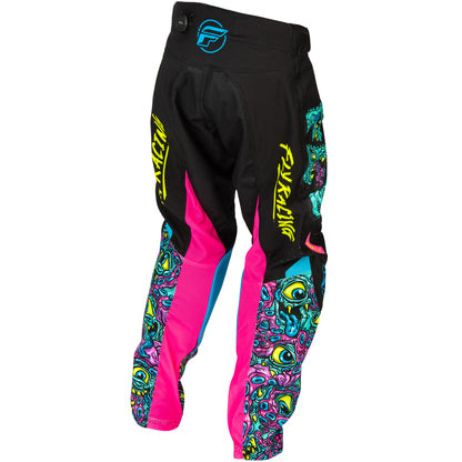 Fly Racing Youth Kinetic Jersey & Pant Combo - Mutant - Black with Multi-Color