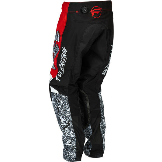 Fly Racing Youth Kinetic Pants - Mutant - Red, White with Black