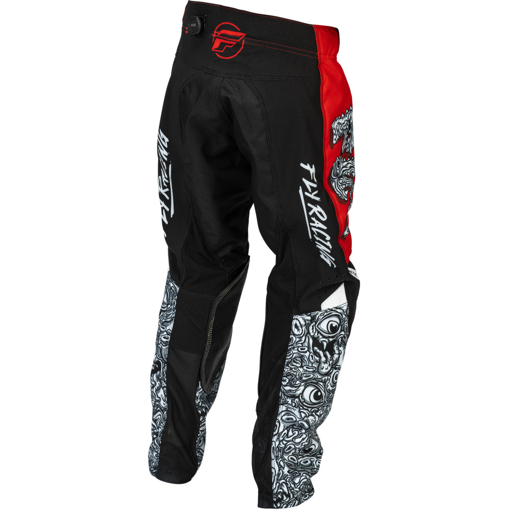 Fly Racing Youth Kinetic Pants - Mutant - Red, White with Black