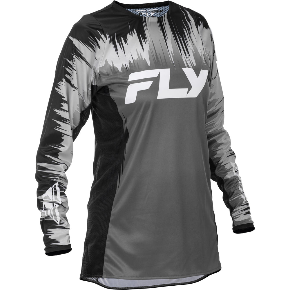 Fly Racing Women's Lite Jersey - Black, Grey with White