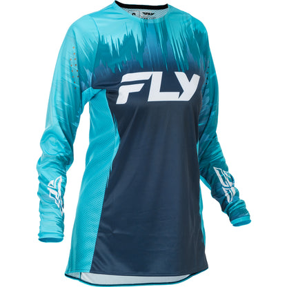 Fly Racing Women's Lite Jersey & Pant Combo - Aqua, Navy with White