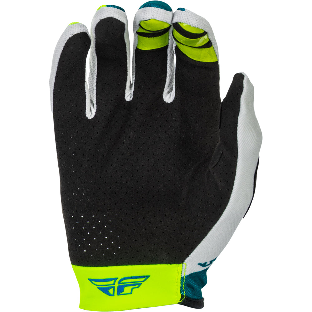 Fly Racing Lite Youth Gloves - Grey, Lime with Teal