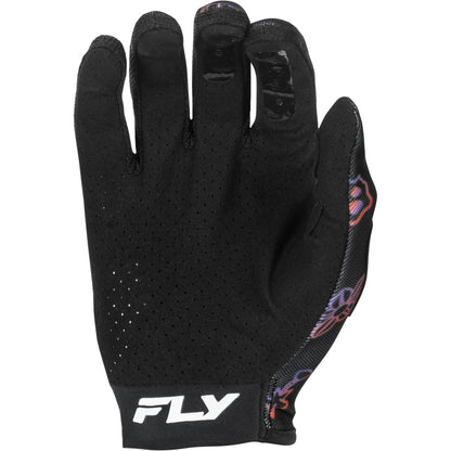 Fly Racing Lite Youth Outline Gloves - Black, Red with Purple