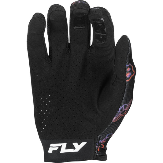 Fly Racing Lite Youth Outline Gloves - Black, Red with Purple