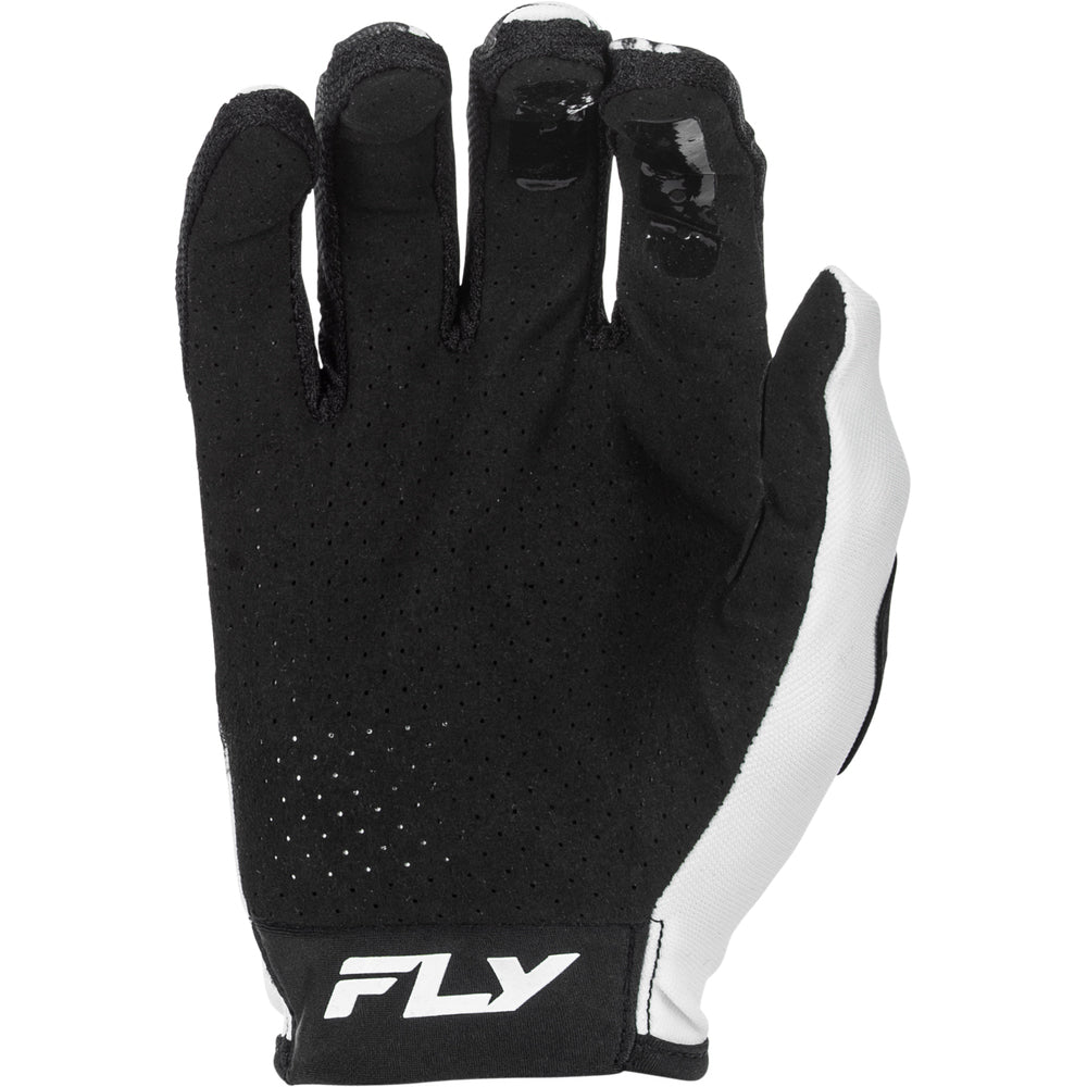 Fly Racing Lite Youth Warp Gloves - White, Blue with Pink