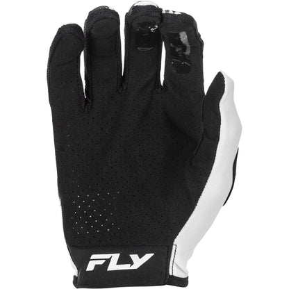 Fly Racing Lite Youth Warp Gloves - White, Blue with Pink