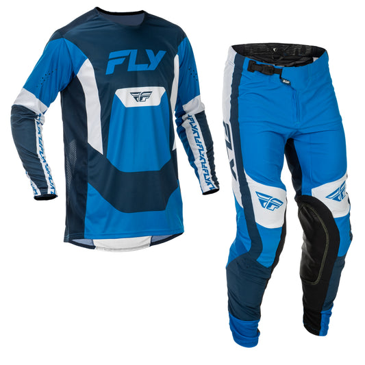 Fly Racing Lite Jersey & Pant Combo - Blue with White