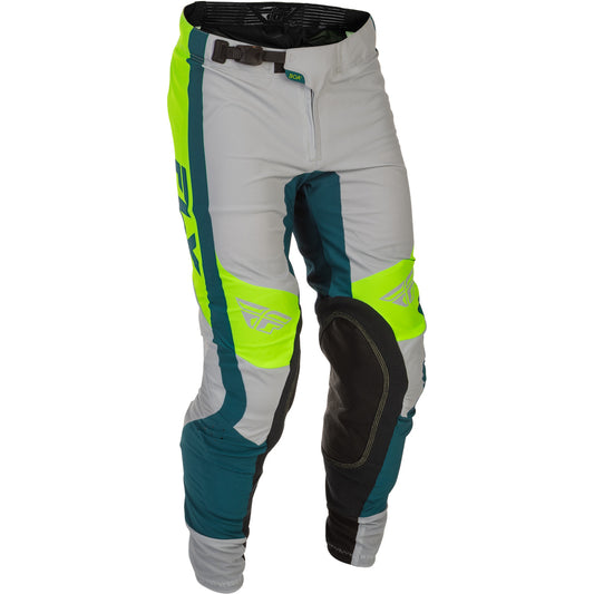 Fly Racing Lite Pants - Grey, Lime with Teal