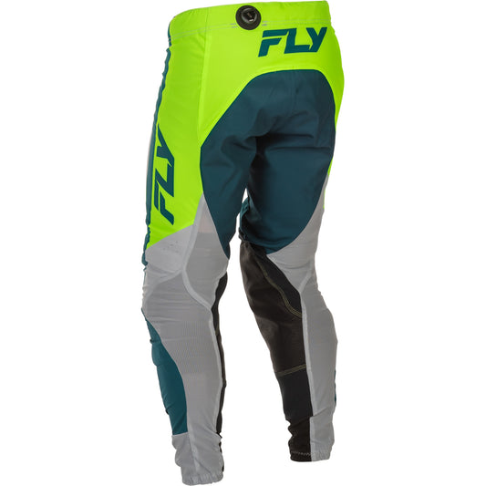 Fly Racing Lite Pants - Grey, Lime with Teal