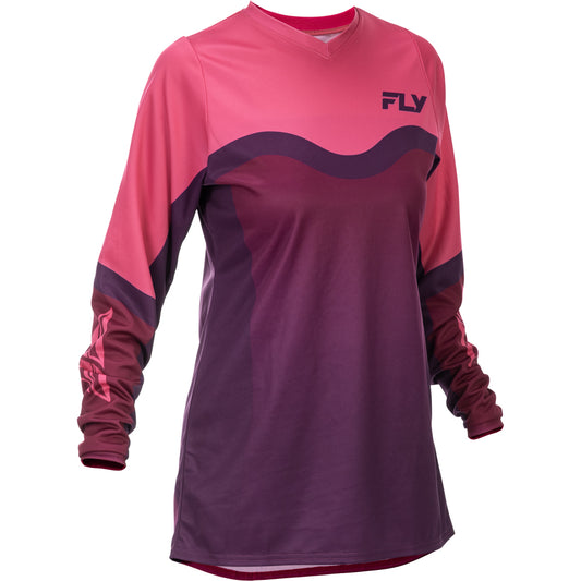 Fly Racing Women's F-16 Jersey - Pink with Mauve