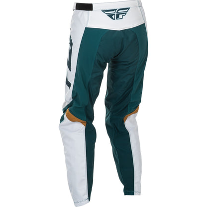 Fly Racing Women's F-16 Jersey & Pant Combo - Teal, White with Gold