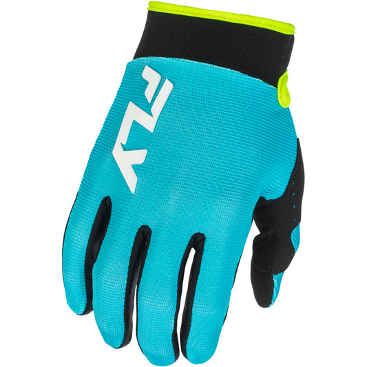 Fly Racing F-16 Gloves - Aqua, Black with White