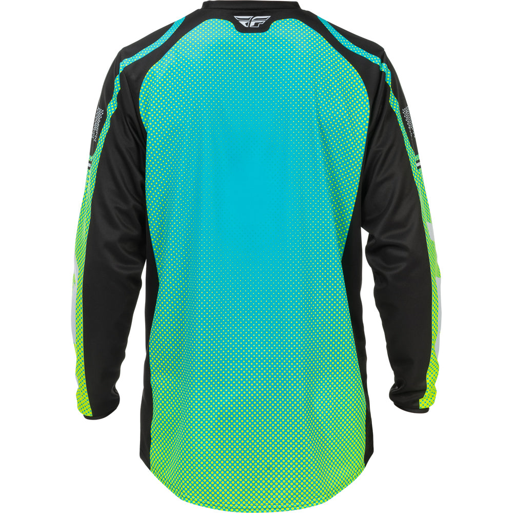 Fly Racing F-16 Jersey - Aqua, Black with White