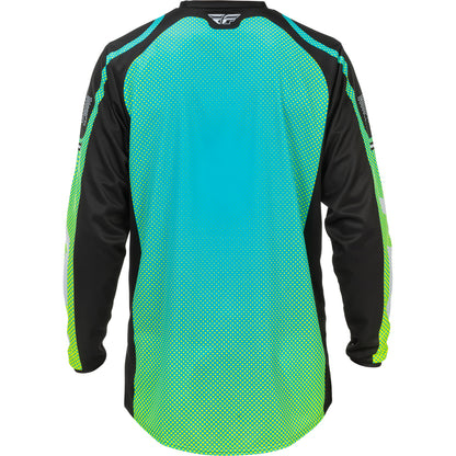 Fly Racing F-16 Jersey - Aqua, Black with White