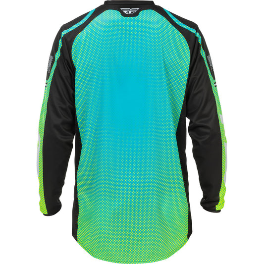 Fly Racing F-16 Jersey - Aqua, Black with White