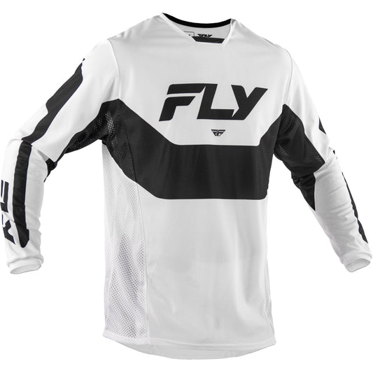 Fly Racing Kinetic Mesh Jersey - White with Black