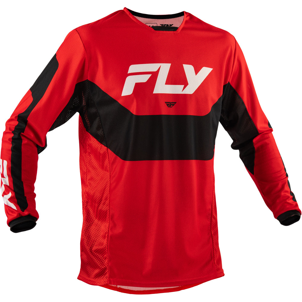 Fly Racing Kinetic Mesh Jersey - Red, Black with White