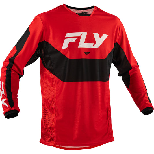 Fly Racing Kinetic Mesh Jersey - Red, Black with White