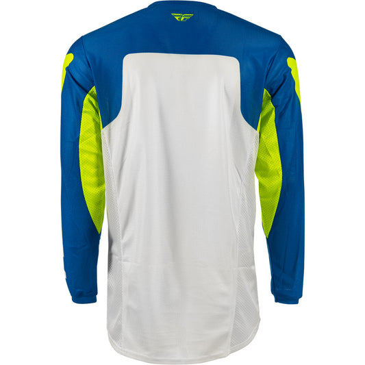 Fly Racing Kinetic Mesh Jersey - Blue, White with Hi-Vis
