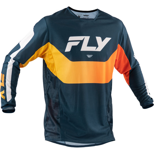 Fly Racing Kinetic Mesh Jersey - Navy with Orange