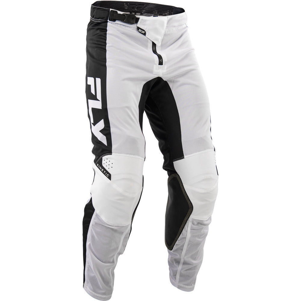 Fly Racing Kinetic Mesh Jersey & Pant Combo - White with Black