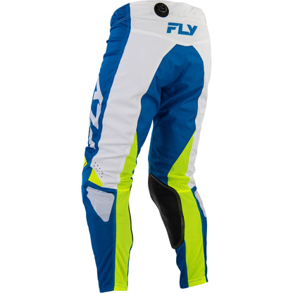 Fly Racing Kinetic Mesh Jersey & Pant Combo - Blue, White with Hi-Vis