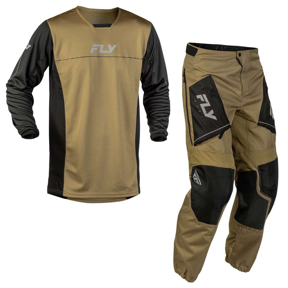 Fly Racing Patrol Jersey & Pant Combo - Tan with Black
