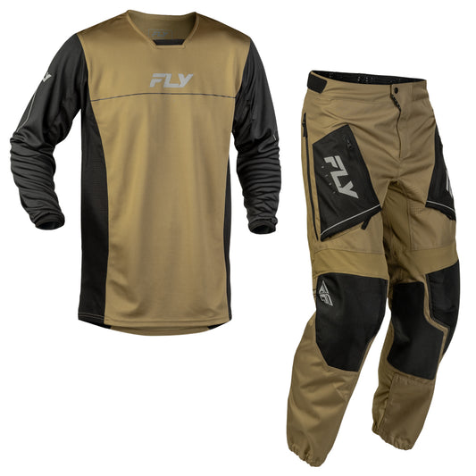 Fly Racing Patrol Jersey & Pant Combo - Tan with Black