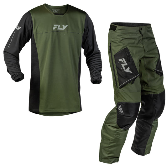 Fly Racing Patrol Jersey & OTB Pant Combo - Forest Green with Black