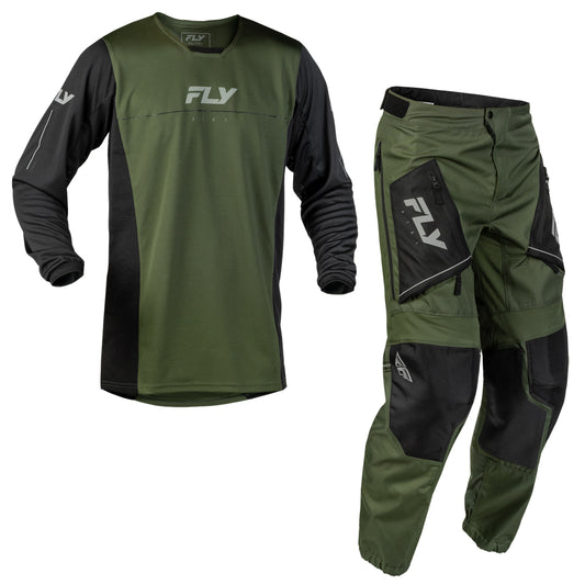 Fly Racing Patrol Jersey & Pant Combo - Forest Green with Black