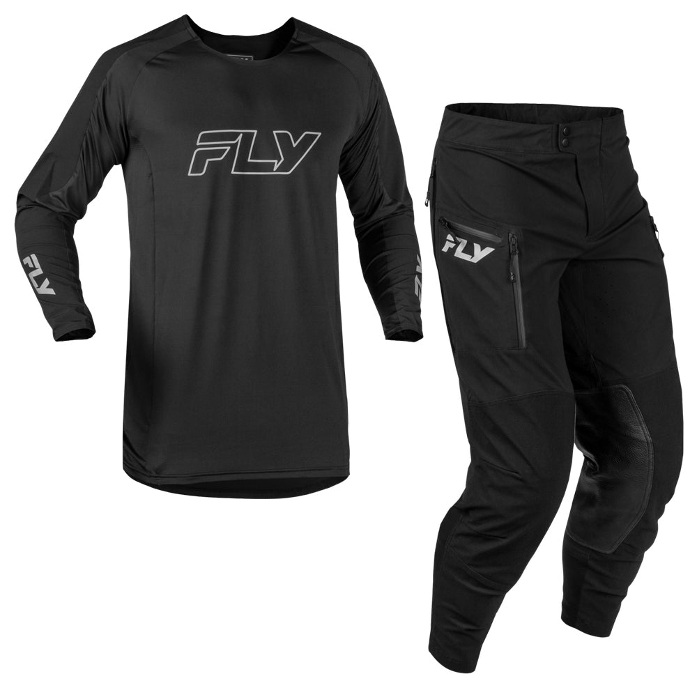 Fly Racing Patrol Elite Jersey & Pant Combo - Black with Grey