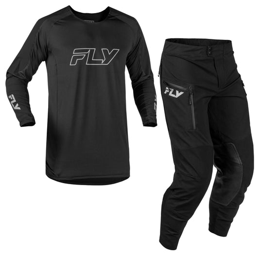 Fly Racing Patrol Elite Jersey & Pant Combo - Black with Grey