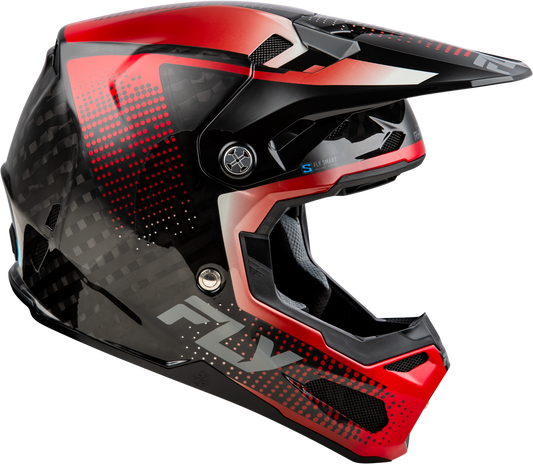 Fly Racing Formula S Carbon Protocol Helmet - 73-4465 - Black Carbon/Red