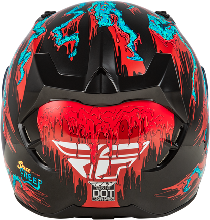 Fly Racing Revolt Space Creep Helmet - Light Blue/Black/Red - 73-8387 -