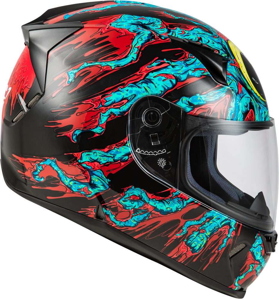 Fly Racing Revolt Space Creep Helmet - Light Blue/Black/Red - 73-8387 -