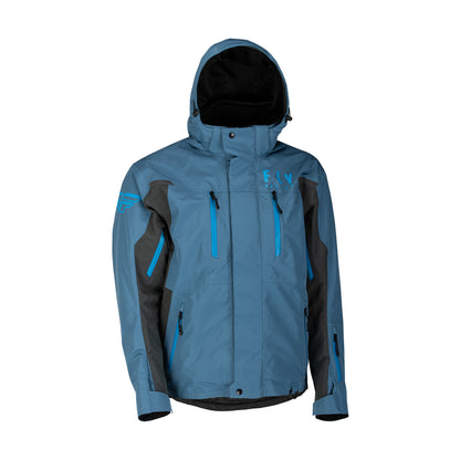 Fly Racing Incline Snow Jacket/Bib Combo - Blue/Grey - Small Jacket/Bib