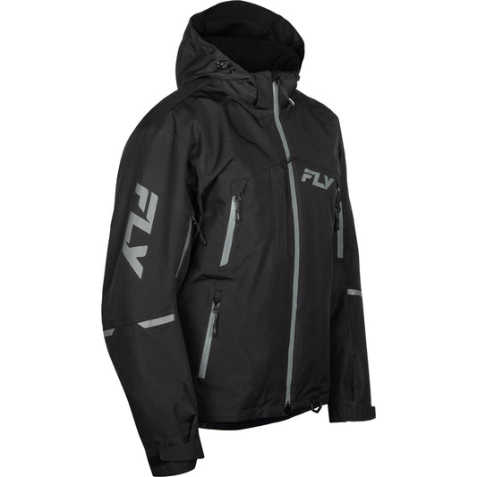 Fly Racing Incline Snow Jacket/Bib Combo - Black with Grey