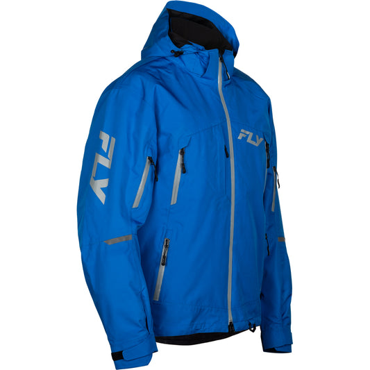 Fly Racing Incline Snow Jacket/Bib Combo - Blue with Grey