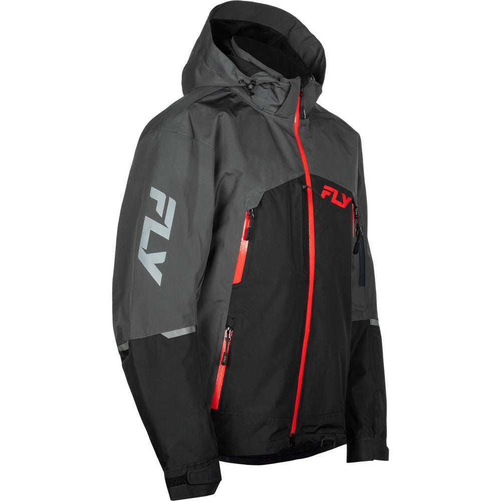 Fly Racing Incline Jacket Shell - Grey with Black & Red