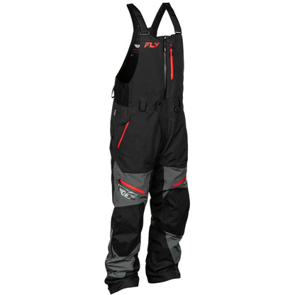 Fly Racing Incline Bib Shell - Grey with Black & Red
