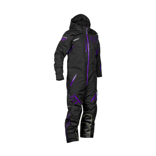 Fly Racing Cobalt Snowbike Monosuit Shell - Black / Purple