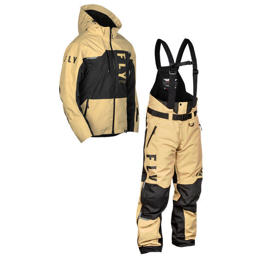Fly Racing Carbon Snow Jacket/Bib Combo - Tan with Tan